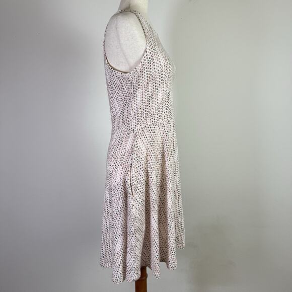 Pact Fit Flare Dress Size Medium Pink/Green/White Organic Cotton Mini Length - Picture 7 of 13